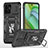 Funda Bumper Silicona y Plastico Mate Carcasa con Magnetico Anillo de dedo Soporte MQ3 para Motorola Moto G Power 5G (2023)