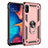 Funda Bumper Silicona y Plastico Mate Carcasa con Magnetico Anillo de dedo Soporte MQ3 para Samsung Galaxy A10e