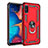 Funda Bumper Silicona y Plastico Mate Carcasa con Magnetico Anillo de dedo Soporte MQ3 para Samsung Galaxy A10e