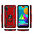 Funda Bumper Silicona y Plastico Mate Carcasa con Magnetico Anillo de dedo Soporte MQ3 para Samsung Galaxy M01