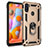 Funda Bumper Silicona y Plastico Mate Carcasa con Magnetico Anillo de dedo Soporte MQ3 para Samsung Galaxy M11