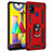 Funda Bumper Silicona y Plastico Mate Carcasa con Magnetico Anillo de dedo Soporte MQ3 para Samsung Galaxy M31