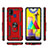 Funda Bumper Silicona y Plastico Mate Carcasa con Magnetico Anillo de dedo Soporte MQ3 para Samsung Galaxy M31 Prime Edition