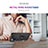 Funda Bumper Silicona y Plastico Mate Carcasa con Magnetico Anillo de dedo Soporte MQ3 para Samsung Galaxy S20 FE 4G