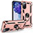 Funda Bumper Silicona y Plastico Mate Carcasa con Magnetico Anillo de dedo Soporte MQ3 para Samsung Galaxy S20 FE 5G