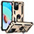 Funda Bumper Silicona y Plastico Mate Carcasa con Magnetico Anillo de dedo Soporte MQ3 para Xiaomi Redmi 10 (2022)