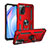 Funda Bumper Silicona y Plastico Mate Carcasa con Magnetico Anillo de dedo Soporte MQ3 para Xiaomi Redmi 9 Power