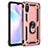 Funda Bumper Silicona y Plastico Mate Carcasa con Magnetico Anillo de dedo Soporte MQ3 para Xiaomi Redmi 9AT