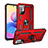 Funda Bumper Silicona y Plastico Mate Carcasa con Magnetico Anillo de dedo Soporte MQ3 para Xiaomi Redmi Note 10 5G