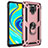 Funda Bumper Silicona y Plastico Mate Carcasa con Magnetico Anillo de dedo Soporte MQ3 para Xiaomi Redmi Note 9 Pro Max