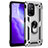 Funda Bumper Silicona y Plastico Mate Carcasa con Magnetico Anillo de dedo Soporte MQ4 para Oppo F19 Pro+ Plus 5G