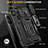 Funda Bumper Silicona y Plastico Mate Carcasa con Magnetico Anillo de dedo Soporte MQ4 para Xiaomi POCO C3