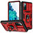 Funda Bumper Silicona y Plastico Mate Carcasa con Magnetico Anillo de dedo Soporte MQ5 para Samsung Galaxy S20 FE 4G