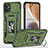 Funda Bumper Silicona y Plastico Mate Carcasa con Magnetico Anillo de dedo Soporte MQ6 para Motorola Moto G32