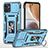 Funda Bumper Silicona y Plastico Mate Carcasa con Magnetico Anillo de dedo Soporte MQ6 para Motorola Moto G32