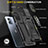 Funda Bumper Silicona y Plastico Mate Carcasa con Magnetico Anillo de dedo Soporte MQ6 para Motorola Moto G53j 5G