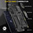 Funda Bumper Silicona y Plastico Mate Carcasa con Magnetico Anillo de dedo Soporte MQ6 para Motorola Moto G73 5G