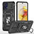 Funda Bumper Silicona y Plastico Mate Carcasa con Magnetico Anillo de dedo Soporte MQ6 para Motorola Moto G73 5G