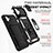 Funda Bumper Silicona y Plastico Mate Carcasa con Magnetico Anillo de dedo Soporte MQ6 para Samsung Galaxy A04 4G