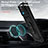 Funda Bumper Silicona y Plastico Mate Carcasa con Magnetico Anillo de dedo Soporte MQ6 para Samsung Galaxy A12