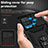Funda Bumper Silicona y Plastico Mate Carcasa con Magnetico Anillo de dedo Soporte MQ6 para Samsung Galaxy A12