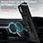 Funda Bumper Silicona y Plastico Mate Carcasa con Magnetico Anillo de dedo Soporte MQ6 para Samsung Galaxy A22s 5G