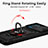 Funda Bumper Silicona y Plastico Mate Carcasa con Magnetico Anillo de dedo Soporte MQ6 para Samsung Galaxy F12