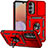 Funda Bumper Silicona y Plastico Mate Carcasa con Magnetico Anillo de dedo Soporte MQ6 para Samsung Galaxy Jump3 5G