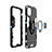 Funda Bumper Silicona y Plastico Mate Carcasa con Magnetico Anillo de dedo Soporte para Apple iPhone 11 Negro