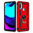 Funda Bumper Silicona y Plastico Mate Carcasa con Magnetico Anillo de dedo Soporte para Motorola Moto E40