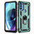 Funda Bumper Silicona y Plastico Mate Carcasa con Magnetico Anillo de dedo Soporte para Motorola Moto G71 5G