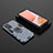 Funda Bumper Silicona y Plastico Mate Carcasa con Magnetico Anillo de dedo Soporte para Samsung Galaxy A72 4G