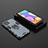 Funda Bumper Silicona y Plastico Mate Carcasa con Magnetico Anillo de dedo Soporte para Samsung Galaxy F62 5G