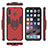 Funda Bumper Silicona y Plastico Mate Carcasa con Magnetico Anillo de dedo Soporte para Samsung Galaxy M30