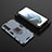 Funda Bumper Silicona y Plastico Mate Carcasa con Magnetico Anillo de dedo Soporte para Samsung Galaxy S21 FE 5G