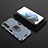 Funda Bumper Silicona y Plastico Mate Carcasa con Magnetico Anillo de dedo Soporte para Samsung Galaxy S22 Plus 5G