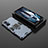 Funda Bumper Silicona y Plastico Mate Carcasa con Magnetico Anillo de dedo Soporte para Xiaomi Poco F4 GT 5G