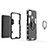 Funda Bumper Silicona y Plastico Mate Carcasa con Magnetico Anillo de dedo Soporte para Xiaomi Redmi 9C