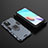 Funda Bumper Silicona y Plastico Mate Carcasa con Magnetico Anillo de dedo Soporte para Xiaomi Redmi Note 11 4G (2021)