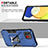 Funda Bumper Silicona y Plastico Mate Carcasa con Magnetico Anillo de dedo Soporte QW1 para Samsung Galaxy A03