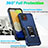 Funda Bumper Silicona y Plastico Mate Carcasa con Magnetico Anillo de dedo Soporte QW1 para Samsung Galaxy A03