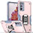 Funda Bumper Silicona y Plastico Mate Carcasa con Magnetico Anillo de dedo Soporte QW1 para Samsung Galaxy S20 FE 4G