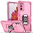 Funda Bumper Silicona y Plastico Mate Carcasa con Magnetico Anillo de dedo Soporte QW1 para Samsung Galaxy S20 FE 4G