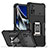 Funda Bumper Silicona y Plastico Mate Carcasa con Magnetico Anillo de dedo Soporte QW1 para Xiaomi Redmi Note 11E Pro 5G