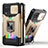 Funda Bumper Silicona y Plastico Mate Carcasa con Magnetico Anillo de dedo Soporte QW3 para Samsung Galaxy A12