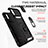 Funda Bumper Silicona y Plastico Mate Carcasa con Magnetico Anillo de dedo Soporte QW3 para Xiaomi Redmi 9i