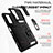 Funda Bumper Silicona y Plastico Mate Carcasa con Magnetico Anillo de dedo Soporte QW3 para Xiaomi Redmi Note 11 Pro+ Plus 5G