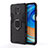 Funda Bumper Silicona y Plastico Mate Carcasa con Magnetico Anillo de dedo Soporte R01 para Xiaomi Redmi Note 9 Pro