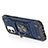 Funda Bumper Silicona y Plastico Mate Carcasa con Magnetico Anillo de dedo Soporte R02 para Apple iPhone 12