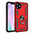 Funda Bumper Silicona y Plastico Mate Carcasa con Magnetico Anillo de dedo Soporte S01 para Apple iPhone 11